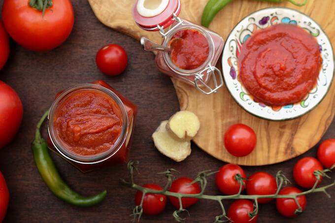 Tomato paste distribution consistency processing ingredients